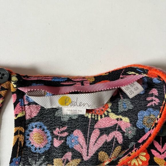 BODEN Trim Detail Maxi Dress Black, Multi Flora Bloom 4 - Picture 8 of 14